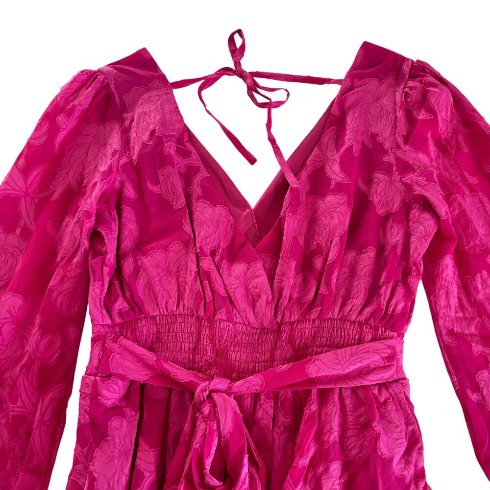 Band of the Free Kiss Me Fuchsia Pink Peplum Mini Dress Women’s Size XS NWT - Picture 10 of 11